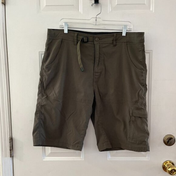 Prana Men's Titan Longline Outdoor Summer Camping Belted Shorts Sz 38 - Picture 1 of 5